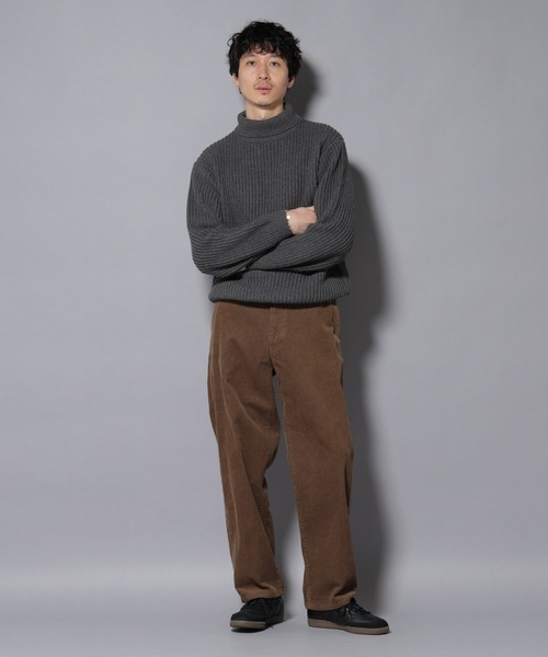 NANO universe（ナノユニバース）の「ローゲージタートルニット（ニット/セーター・メンズ・オフホワイト/ブラック/チャコール・S/M/L）」の14枚目の写真