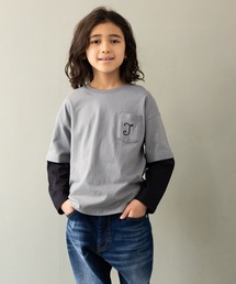  J.J camp（ジェイジェイキャンプ）の「J.J camp 重ね着風ロンT キッズ layered_Tshirt（Tシャツ/カットソー）」