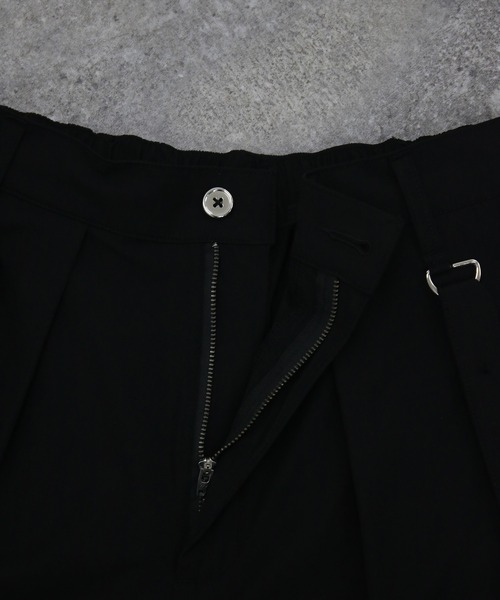 NYLAUS(ナイラス)の「【NYS】EYELET アイレットサスペンダー付き スカンツ スカートパンツ ワイド袴パンツ レディース メンズ(スラックス・メンズ・ブラック・M/L)」の16枚目の写真