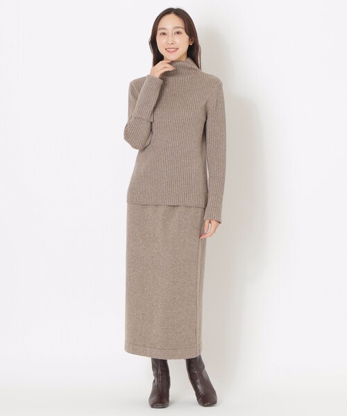 S.ESSENTIALS（エスエッセンシャルズ）の「ニットセットアップスカート（スカート・レディース・チャコールグレー/ベージュ・38）」の8枚目の写真