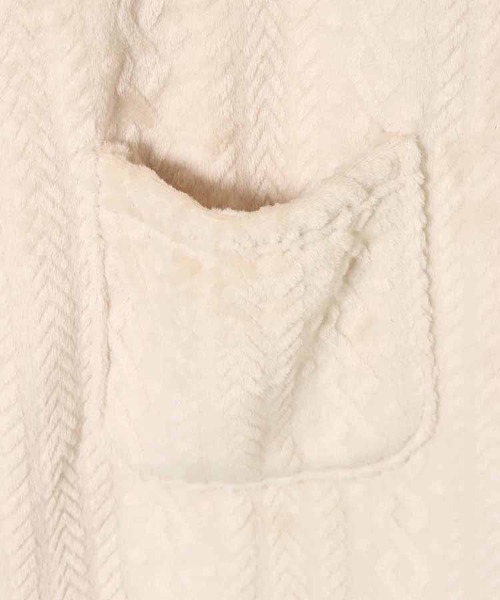 Bleu Bleuet（ブルーブルーエ）の「型押しマイクロノーカラーガウン26（ガウン/バスローブ・レディース・サックスブルー系/アイボリー・FREE）」の13枚目の写真