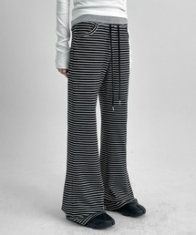 [MADE] シャマンストライプブーツカットバンディングパンツ