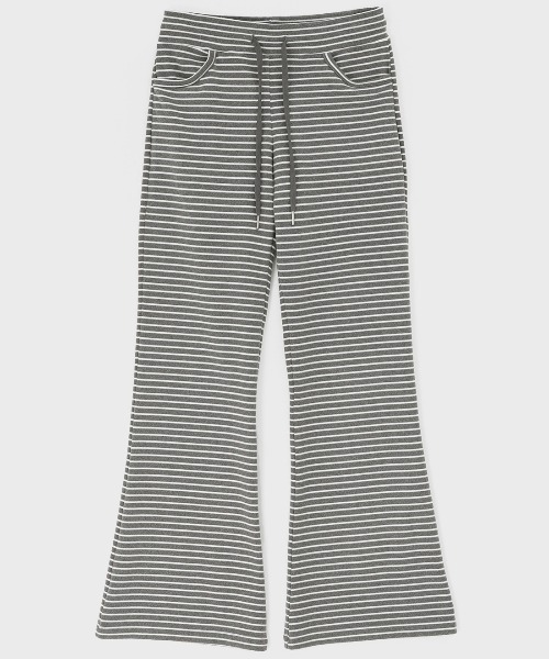BLACKUP（ブラックアップ）の「[MADE] シャマンストライプブーツカットバンディングパンツ（スウェットパンツ・レディース・グレー/ブラック・FREE）」の20枚目の写真