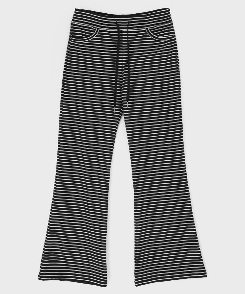 BLACKUP（ブラックアップ）の「[MADE] シャマンストライプブーツカットバンディングパンツ（スウェットパンツ・レディース・グレー/ブラック・FREE）」の19枚目の写真