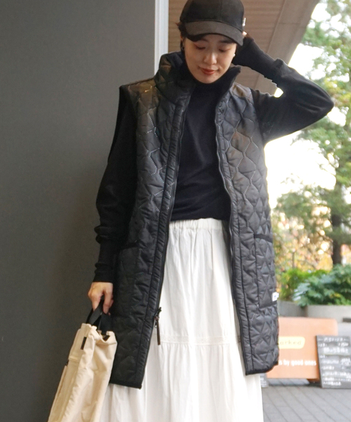 セール】【ARMEN 】 HIGH-NECK REVERSIBLE LONG VEST（その他アウター