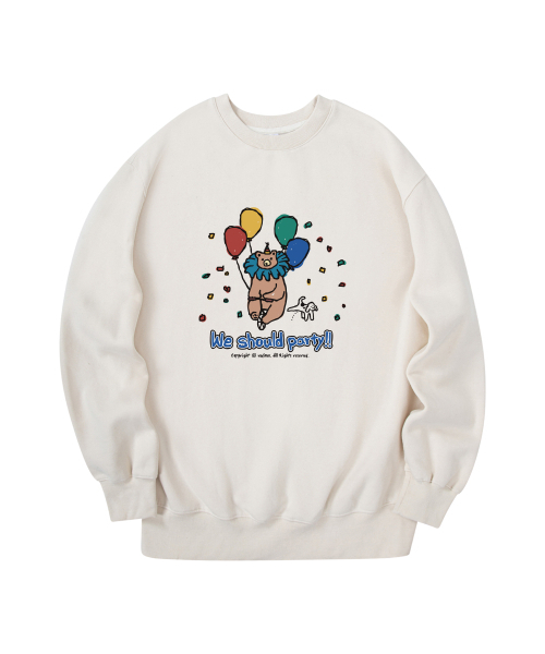 RADINEO(ラディネオ)の「パーティベアマンツーマンクリーム(スウェット・メンズ・その他・MEDIUM/LARGE/X-LARGE)」の1枚目の写真
