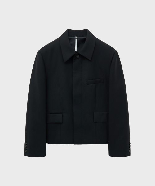 NOIRER(ノイア)の「バージンウールクロップジャケット(ブラック)(その他アウター・メンズ・その他・48/50/52)」の2枚目の写真