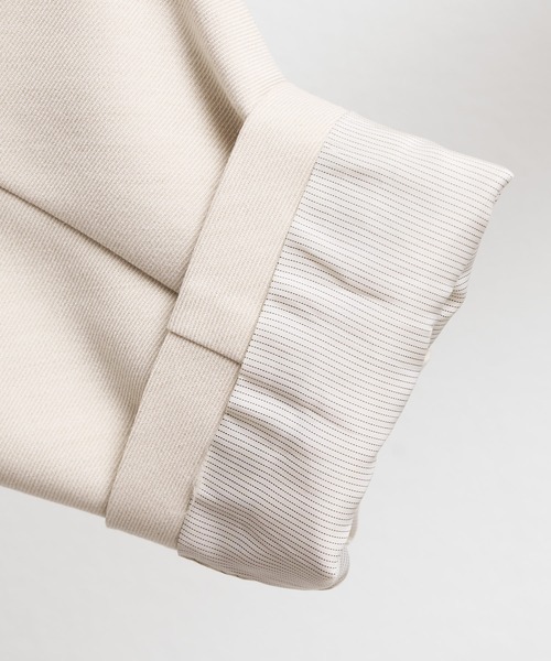 PUAL CE CIN（ピュアルセシン）の「ラペルレス ジャケット（ノーカラージャケット・レディース・ベージュ/ネイビー・FREE）」の8枚目の写真