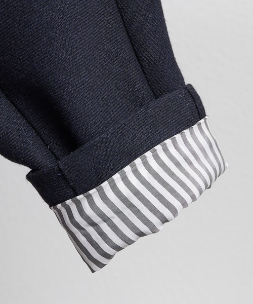 PUAL CE CIN（ピュアルセシン）の「ラペルレス ジャケット（ノーカラージャケット・レディース・ベージュ/ネイビー・FREE）」の6枚目の写真