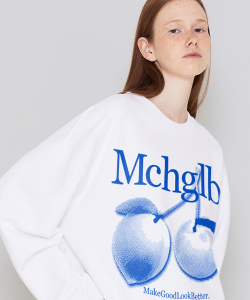MATCHGLOBE(マッチグローブ)の「トワイス ピーチ スウェットシャツ(ホワイト)(スウェット・レディース・その他・FREE)」の3枚目の写真