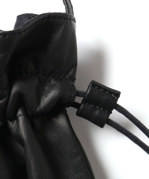 MR.OLIVE（ミスターオリーブ）の「【MR.OLIVE】IMPERMA-LEATHER /DRAWSTRING BAG（ショルダーバッグ・メンズ・ブラック・FREE）」の7枚目の写真