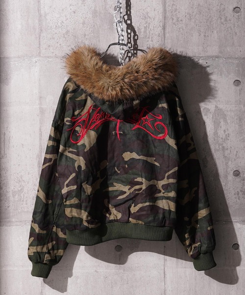 M*h様 P.D.W上野商会カモフラ迷彩柄フード付ミリタリージャケット2XL未使 P.D.W上野商会カモフラ迷彩柄フード付ミリタリージャケット2X