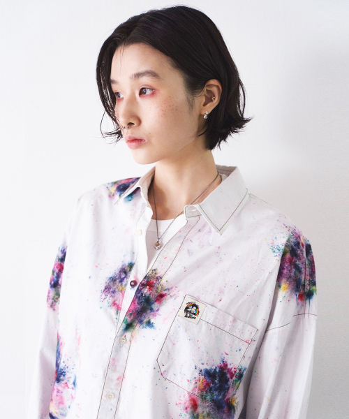 CONECTX（コネクト エックス）の「Hand Spray Dyed Cotton String Shirt, Multi Pink（シャツ/ブラウス・レディース・その他・MEDIUM/LARGE）」の2枚目の写真