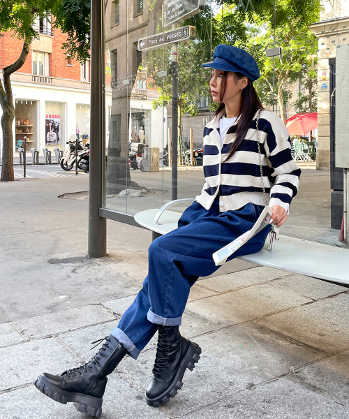 BBAEBBAE(ペッペ)の「オールバンディングボイピット排気ジーンズ(デニムパンツ・レディース・ブルー・SMALL/MEDIUM/LARGE/X-LARGE)」の3枚目の写真