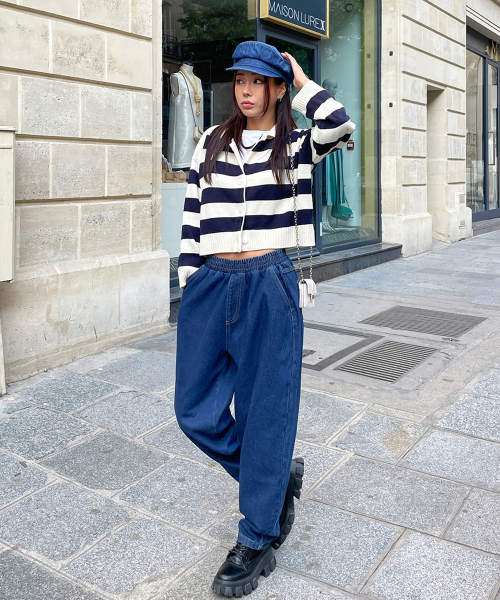 BBAEBBAE(ペッペ)の「オールバンディングボイピット排気ジーンズ(デニムパンツ・レディース・ブルー・SMALL/MEDIUM/LARGE/X-LARGE)」の4枚目の写真