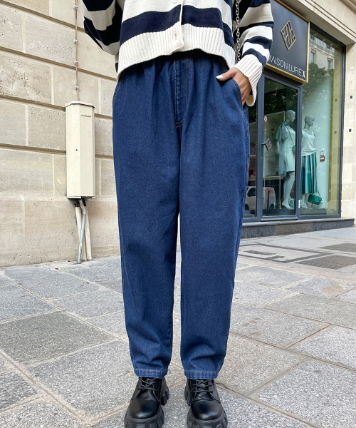 BBAEBBAE(ペッペ)の「オールバンディングボイピット排気ジーンズ(デニムパンツ・レディース・ブルー・SMALL/MEDIUM/LARGE/X-LARGE)」の5枚目の写真