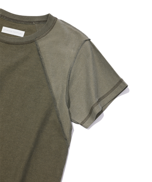 EPISODE UNTITLED（エピソードアンタイトルド）の「CROP POINT STITCH IN&OUT PIGMENT T-SHIRT_OLIVE（Tシャツ/カットソー・レディース・その他・1）」の4枚目の写真