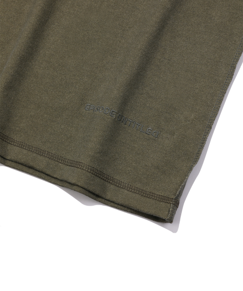 EPISODE UNTITLED（エピソードアンタイトルド）の「CROP POINT STITCH IN&OUT PIGMENT T-SHIRT_OLIVE（Tシャツ/カットソー・レディース・その他・1）」の5枚目の写真