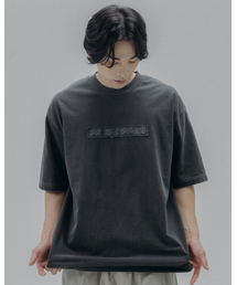 ピグメントビンテージボックスロゴ半袖Tシャツ[ダークグレー]
