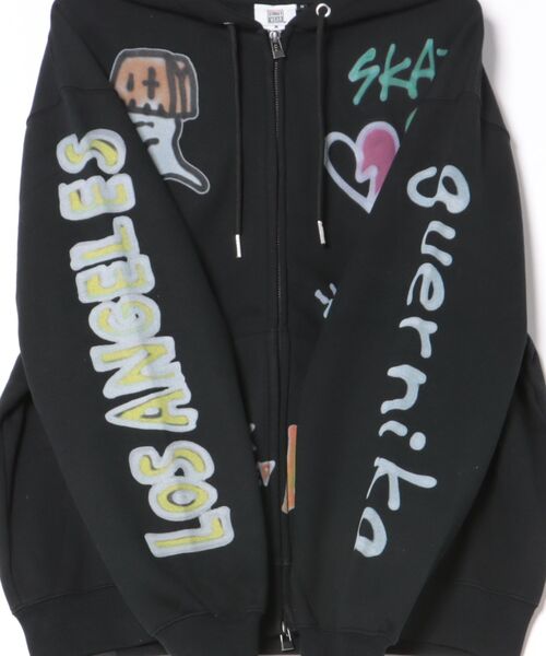 VISION STREET WEAR（ヴィジョンストリートウェア）の「guernika All-Print ジップパーカー（パーカー・メンズ・ブラック・L/M）」の3枚目の写真