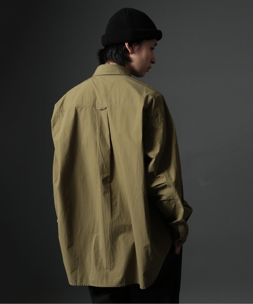 MAISON CLUB（メゾンクラブ）の「【MAISON CLUB】U.S.NAVY Big Shirt ビッグワークシャツ　/MILITARY　ミリタリー（シャツ/ブラウス・メンズ・カーキ/サックスブルー/ホワイト/ネイビー・FREE）」の8枚目の写真