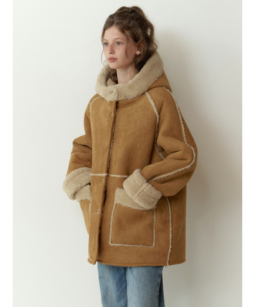 RE_L(リエル)の「Shearing reversible mustang (caramel)(ムートンコート・レディース・その他・FREE)」の3枚目の写真