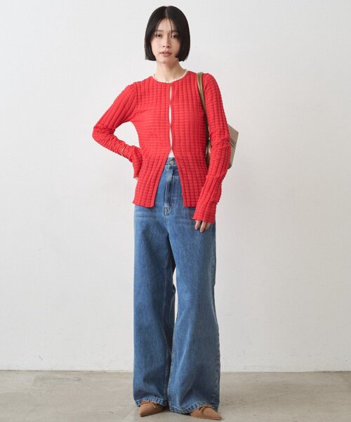 LOUNGEDRESS（ラウンジドレス）の「シアーカーデ（カーディガン/ボレロ・レディース・レッド/オフホワイト/ブラック・FREE）」の14枚目の写真