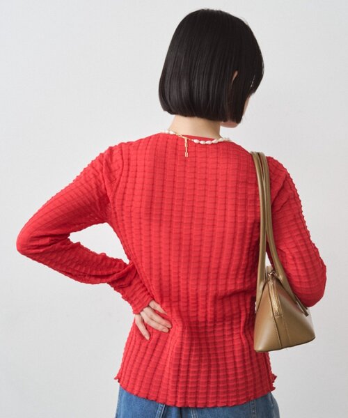 LOUNGEDRESS（ラウンジドレス）の「シアーカーデ（カーディガン/ボレロ・レディース・レッド/オフホワイト/ブラック・FREE）」の21枚目の写真