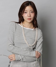 Apuweiser-riche リボンデザインカットソー Apuweiser-riche（アプワイザーリッシェ）の「リボンビジュー