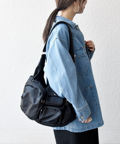 SHIPS any（シップス エニィ）の「SHIPS any:〈洗濯機可能〉ルーズ デニム カバーオール ジャケット［SHIPS any DENIM］（デニムジャケット・レディース・ブルー/ライトブルー・ONE SIZE）」の15枚目の写真