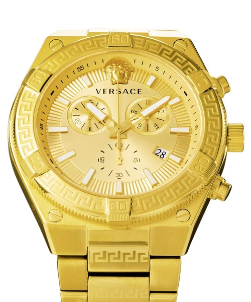 VERSACE（ヴェルサーチ）の「VERSACE/ヴェルサーチェ SPORTY GRECA 腕時計 VS-VESO01424 メンズ（アナログ腕時計・メンズ・ゴールド・FREE）」の4枚目の写真