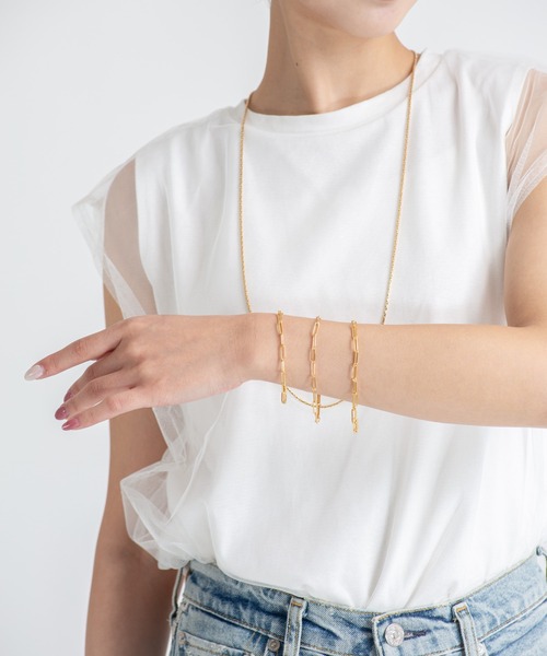 セール】【TOMWOOD(トムウッド)】Box Bracelet ゴールドブレスレット