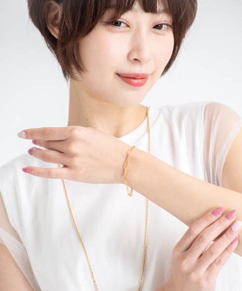 セール】【TOMWOOD(トムウッド)】Box Bracelet ゴールドブレスレット