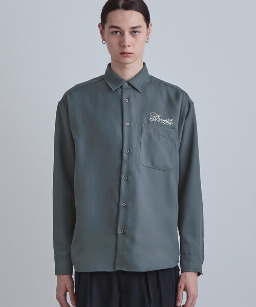 tk.TAKEO KIKUCHI（ティーケータケオキクチ）の「バックデイジー刺繍シャツ（シャツ/ブラウス・メンズ・ブルー系その他/ホワイト/ブラック・02/03/04）」の16枚目の写真