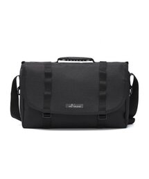 two wave messenger bag (black)