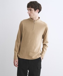 コンパクトパイル ハーフジップ 長袖Tシャツ