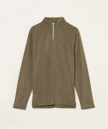 コンパクトパイル ハーフジップ 長袖Tシャツ