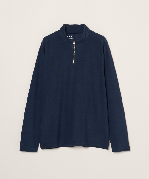 three dots（スリードッツ）の「コンパクトパイル ハーフジップ 長袖Tシャツ（Tシャツ/カットソー・メンズ・ベージュ系その他/グリーン系その他/ブルー系その他・SMALL/MEDIUM/LARGE）」の3枚目の写真