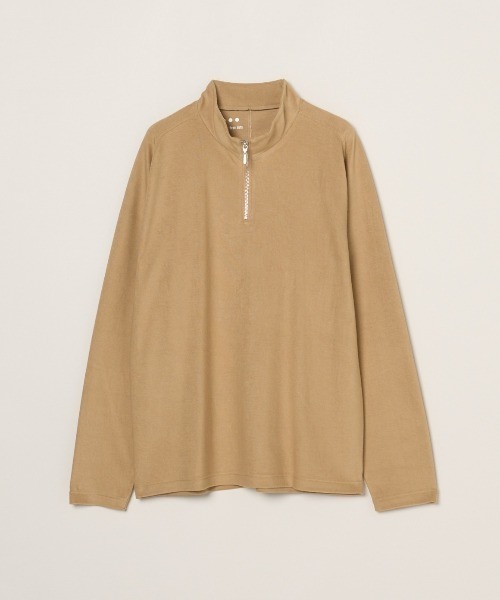 three dots（スリードッツ）の「コンパクトパイル ハーフジップ 長袖Tシャツ（Tシャツ/カットソー・メンズ・ベージュ系その他/グリーン系その他/ブルー系その他・SMALL/MEDIUM/LARGE）」の4枚目の写真