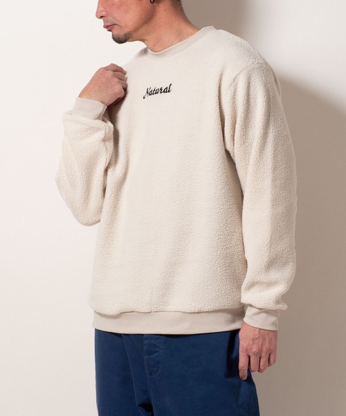 BAYBLO（ベイブロ）の「(SA) ボア 刺繍 ロゴ トレーナー（スウェット・メンズ・グレー/ブラック/アイボリー/ブラウン・M/L/LL）」の11枚目の写真