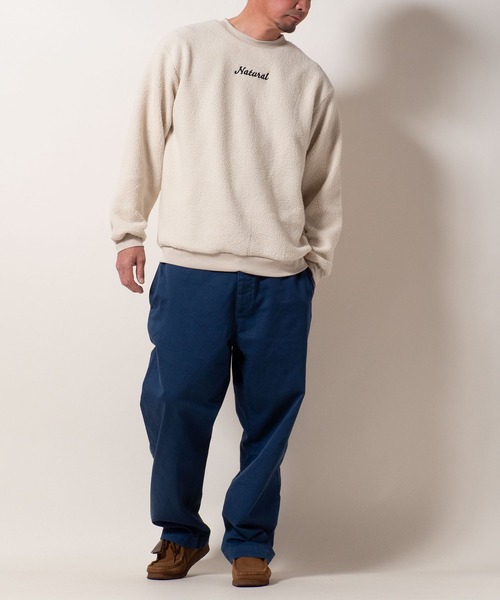 BAYBLO（ベイブロ）の「(SA) ボア 刺繍 ロゴ トレーナー（スウェット・メンズ・グレー/ブラック/アイボリー/ブラウン・M/L/LL）」の13枚目の写真