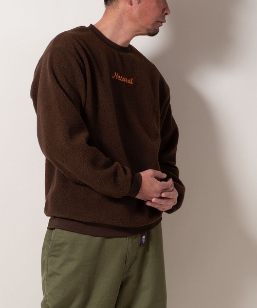 BAYBLO（ベイブロ）の「(SA) ボア 刺繍 ロゴ トレーナー（スウェット・メンズ・グレー/ブラック/アイボリー/ブラウン・M/L/LL）」の17枚目の写真