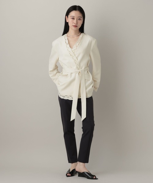 A part by（アパートバイ）の「バテンレースジャケット（その他アウター・レディース・ブラック/アイボリー・FREE）」の3枚目の写真