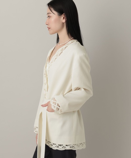 A part by（アパートバイ）の「バテンレースジャケット（その他アウター・レディース・ブラック/アイボリー・FREE）」の7枚目の写真