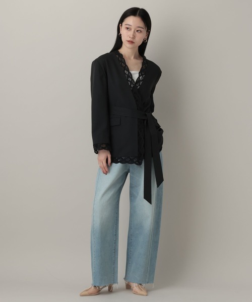 A part by（アパートバイ）の「バテンレースジャケット（その他アウター・レディース・ブラック/アイボリー・FREE）」の9枚目の写真