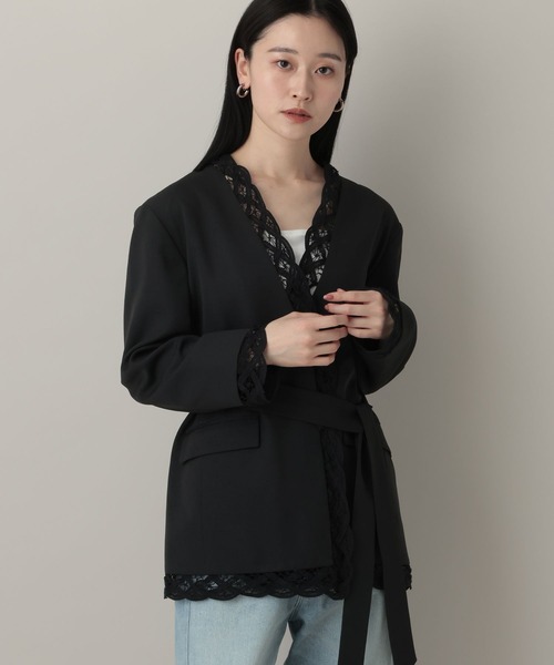 A part by（アパートバイ）の「バテンレースジャケット（その他アウター・レディース・ブラック/アイボリー・FREE）」の12枚目の写真