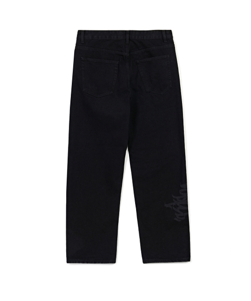 LORES(ロアス)の「Tag Denim Pants - Black(デニムパンツ・レディース・その他・M/L/XL)」の2枚目の写真