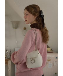 ANC CLASSIC MINI SHOULDER BAG_TWEED WHITE