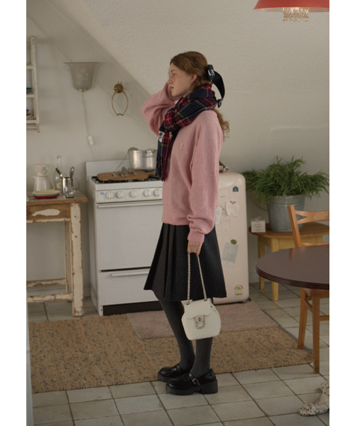 ANOETIC（アノエティック）の「ANC CLASSIC MINI SHOULDER BAG_TWEED WHITE（ショルダーバッグ・レディース・ホワイト・FREE）」の3枚目の写真
