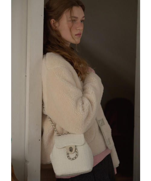 ANOETIC（アノエティック）の「ANC CLASSIC MINI SHOULDER BAG_TWEED WHITE（ショルダーバッグ・レディース・ホワイト・FREE）」の4枚目の写真